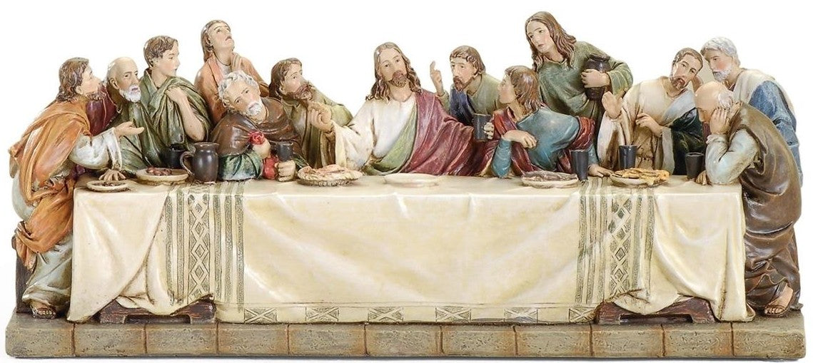 Last Supper 4-1/2" High x 11-1/4" Wide Statue