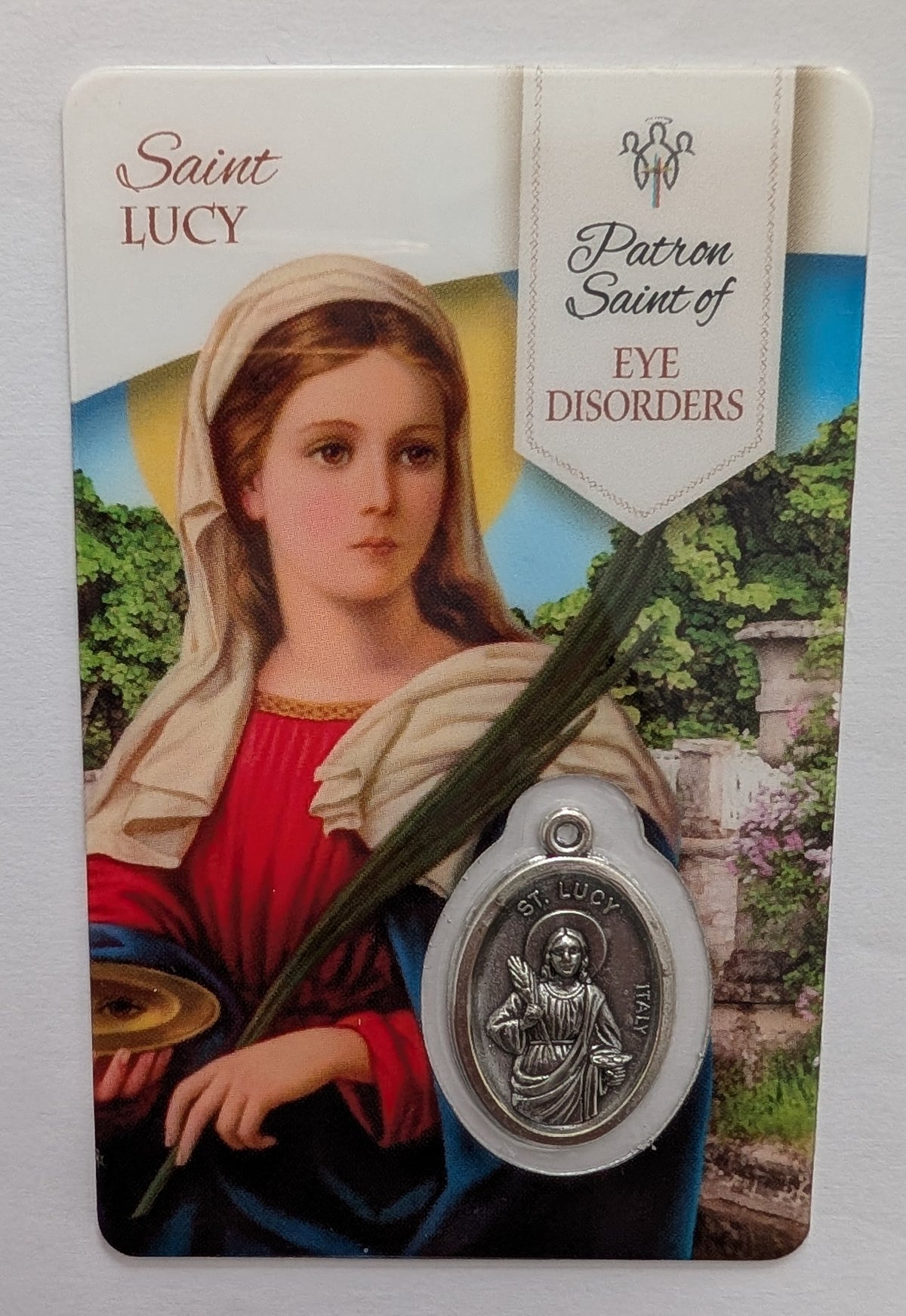 Healing - St. Lucy Prayer Card - Eye Disorders