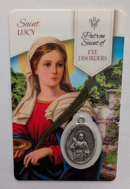Healing - St. Lucy Prayer Card - Eye Disorders