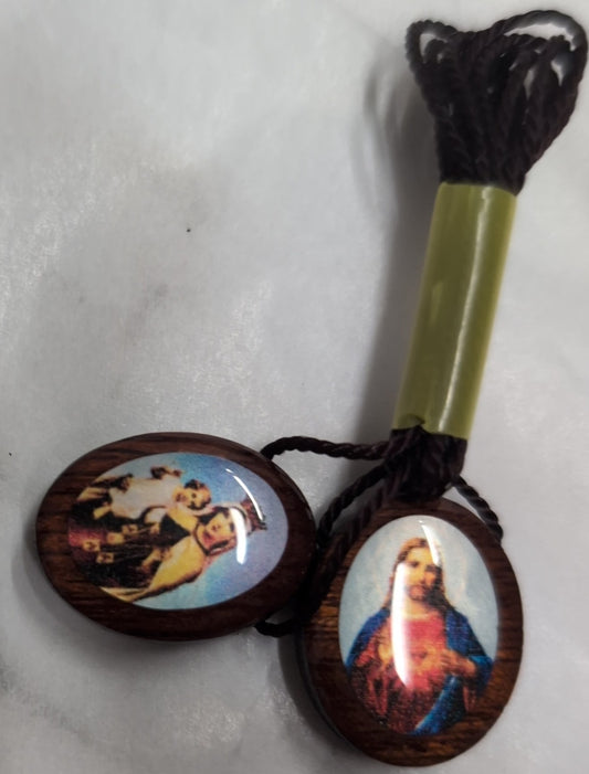 Wood and Cord Brown Scapular Gift