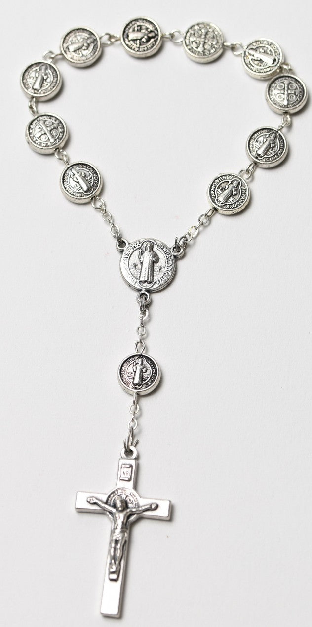 St. Benedict Medal Auto Rosary