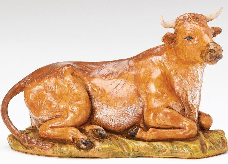 Seated Ox - Animal 7-1/2" Resin Fontanini Nativity Figure - No Box