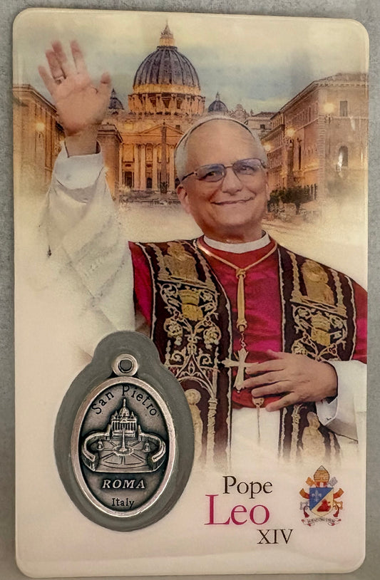 Pope Leo Prayer Card
