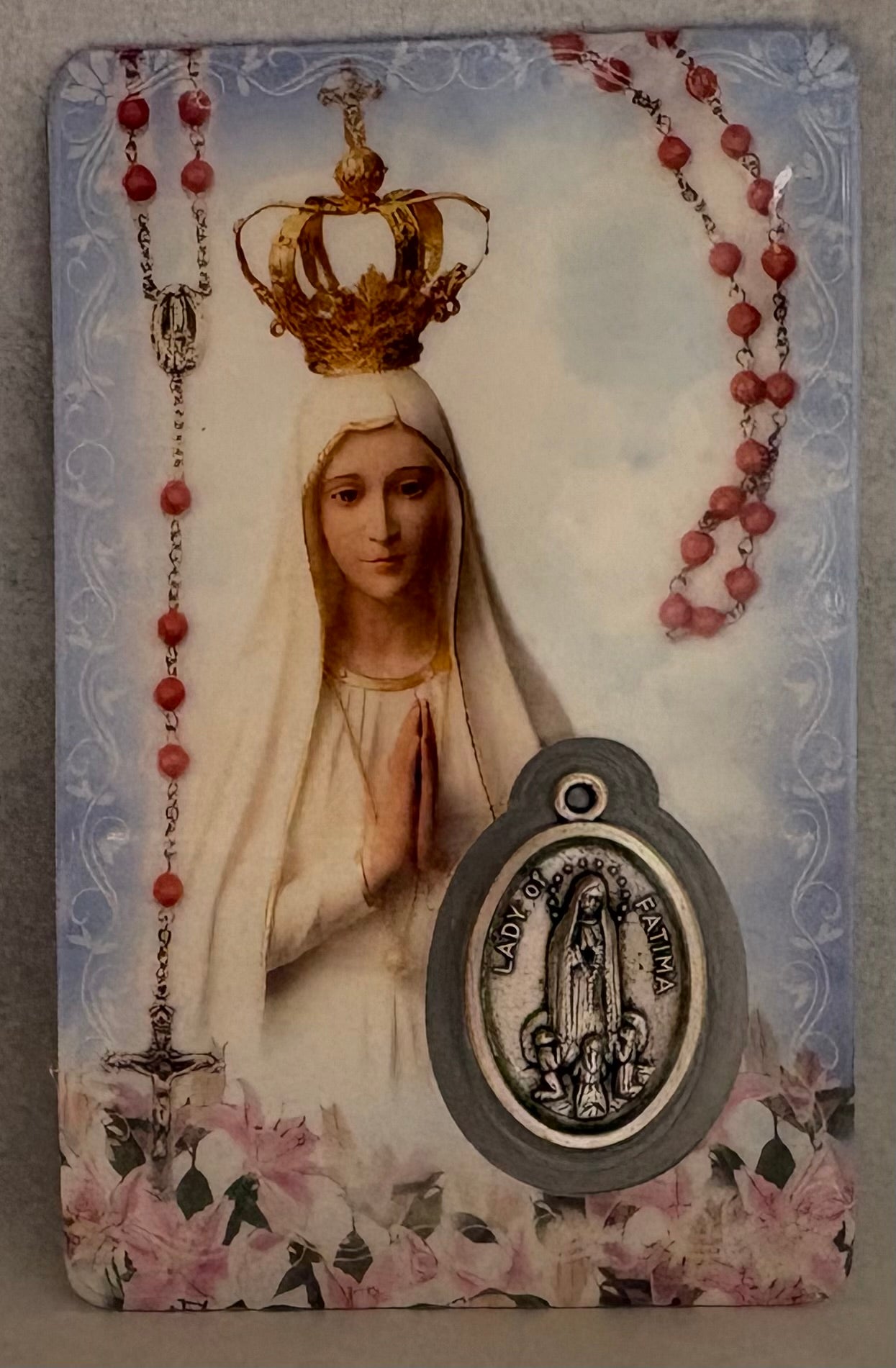 Our Lady of Fatima Prayer Card