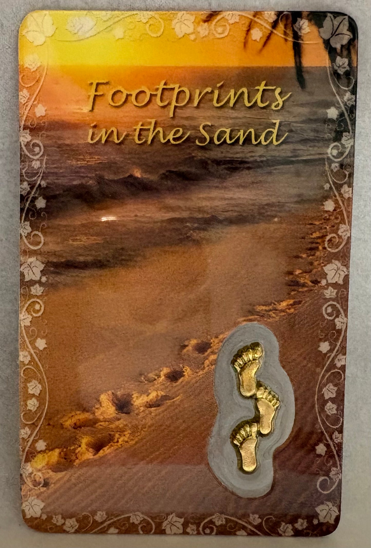 Footprint in the Sand Prayer Card