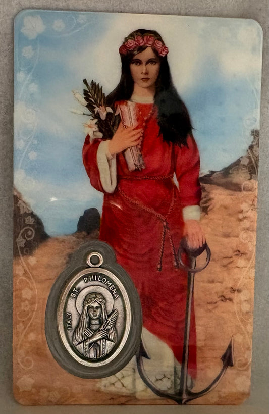 St. Philomena Prayer Card