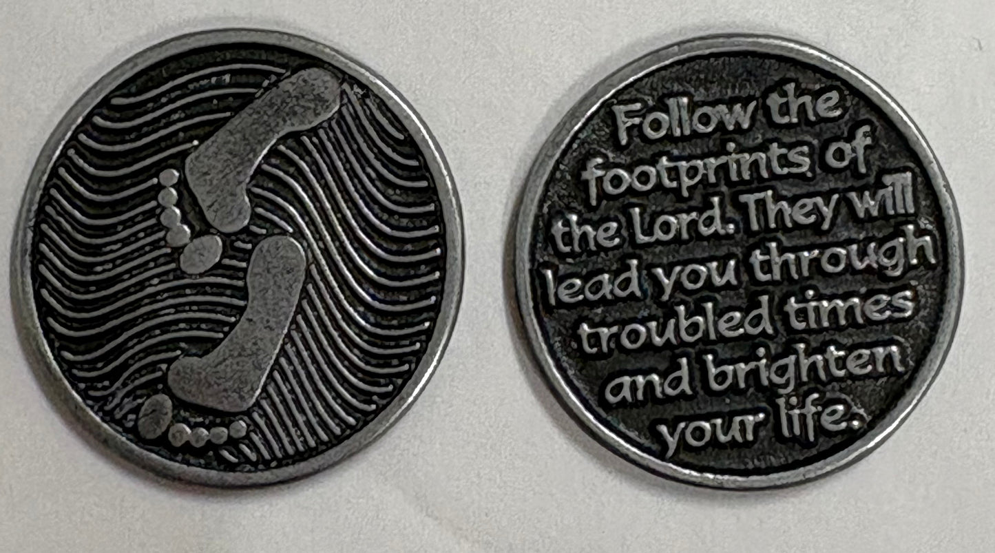 Footprints In the Sand Pocket Token Gift