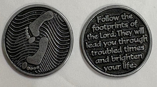 Footprints In the Sand Pocket Token Gift