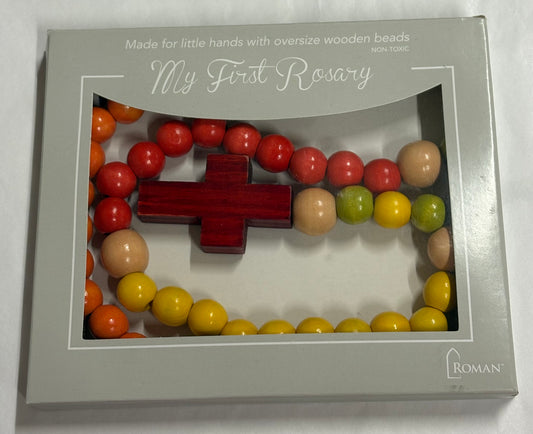 Wooden Childrens Rosary Baptism