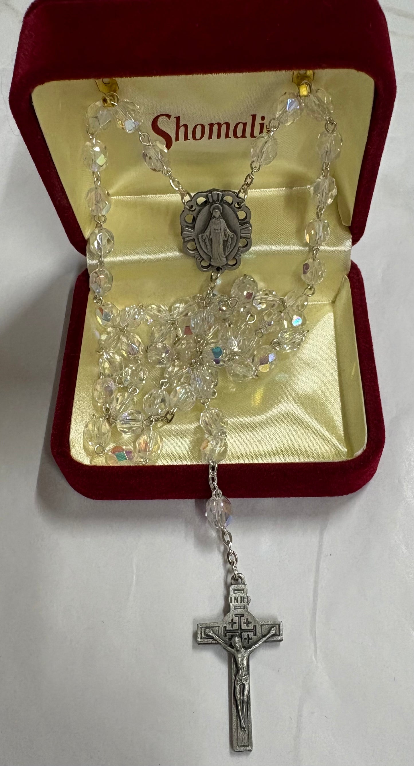 Clear Crystal Relic Rosary