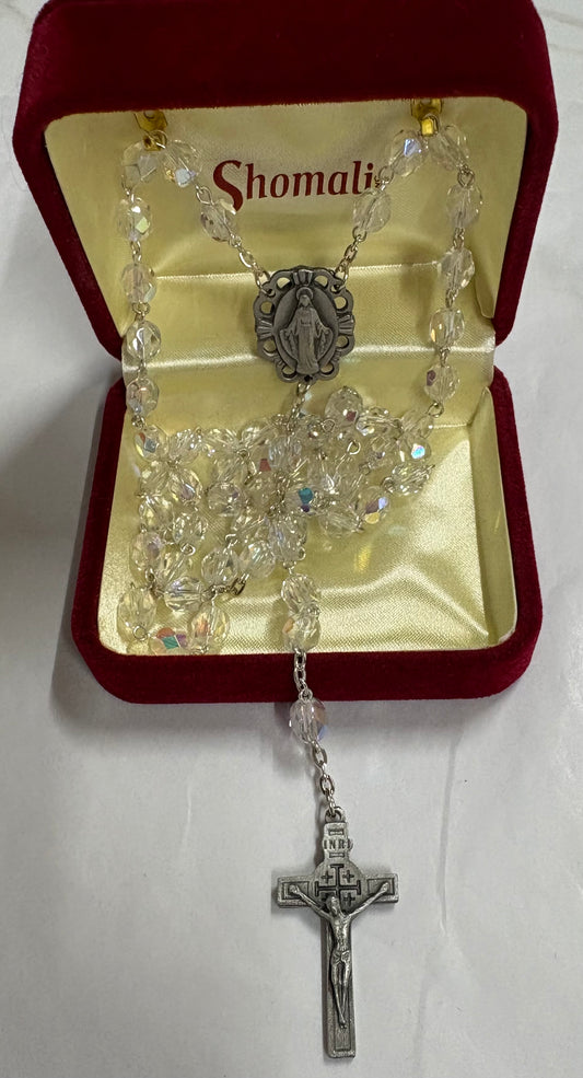 Clear Crystal Relic Rosary