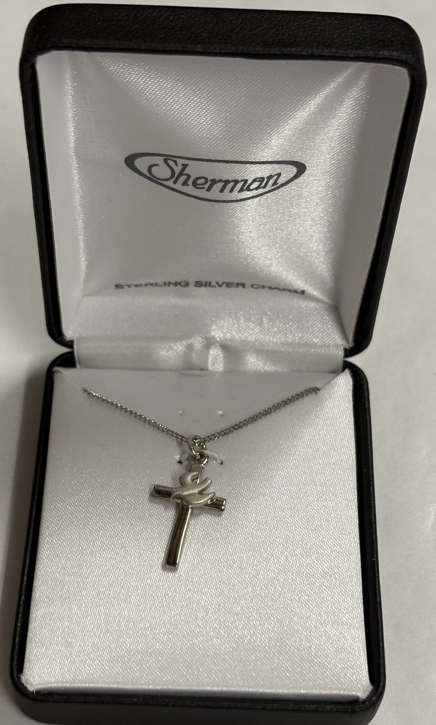 Stirling Silver Cross with Dove Confirmation