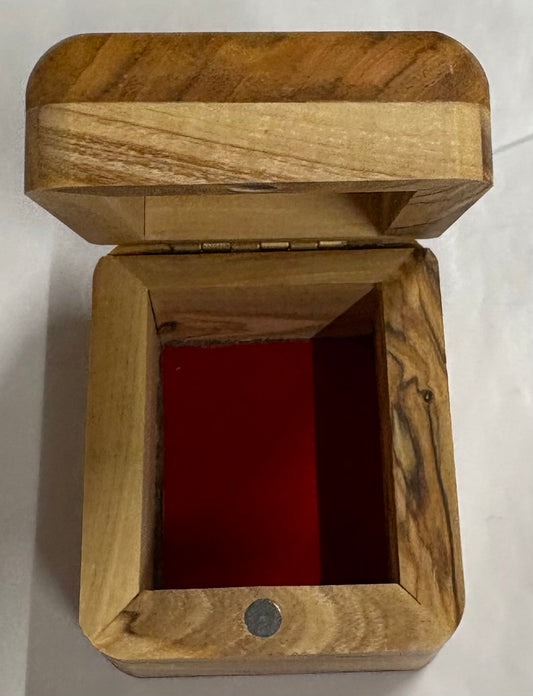 Olivewood Box Jerusalem Cross