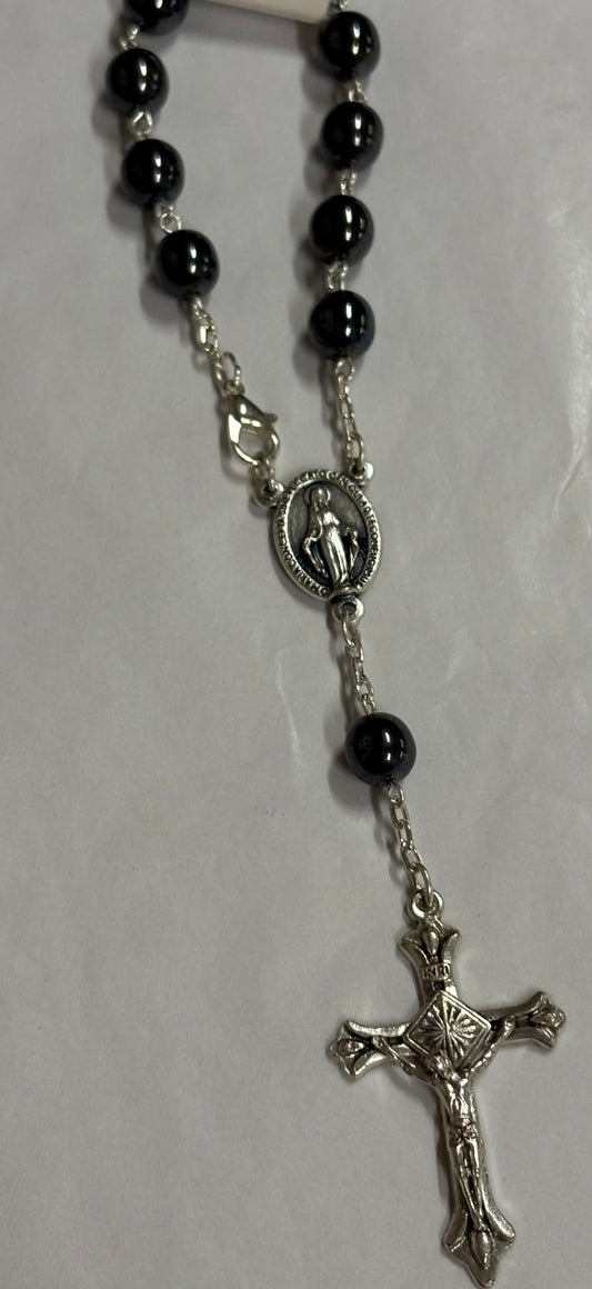 Hematite Auto Rosary