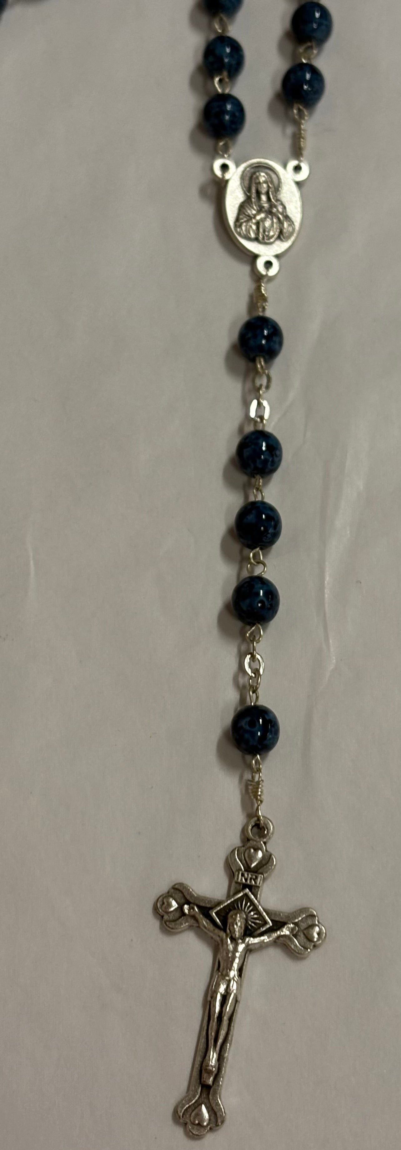 Blue Bead Rosary
