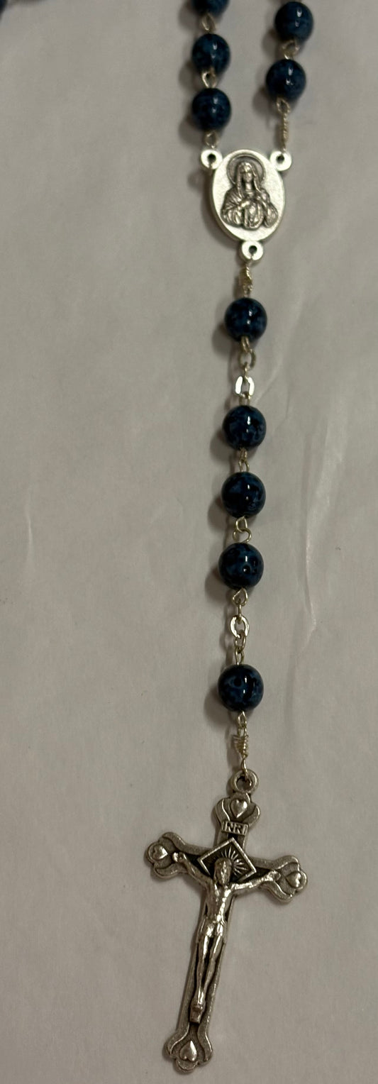 Blue Bead Rosary