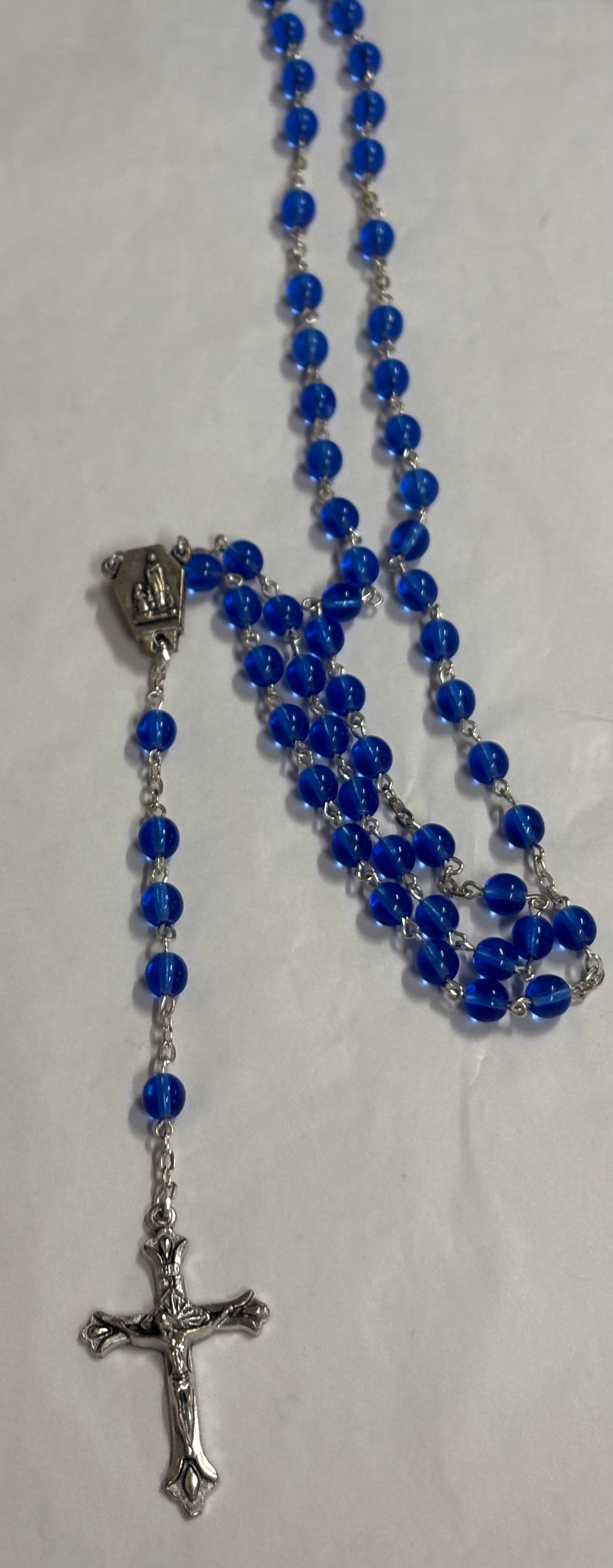 Blue Our Lady Of Lourdes Water Rosary