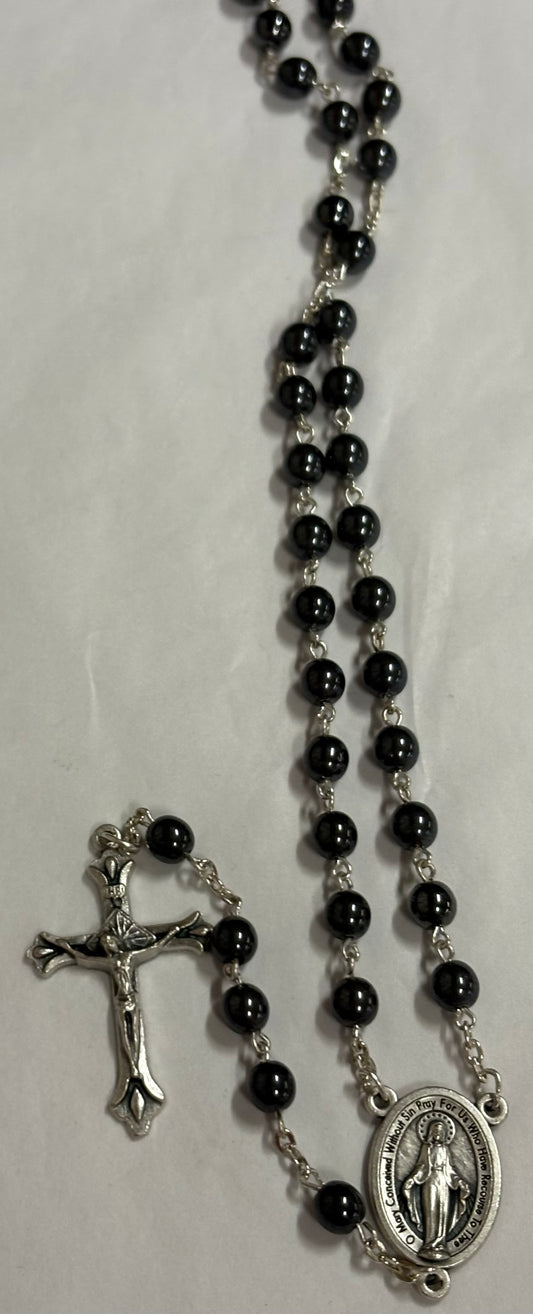 Hematite Stone Rosary