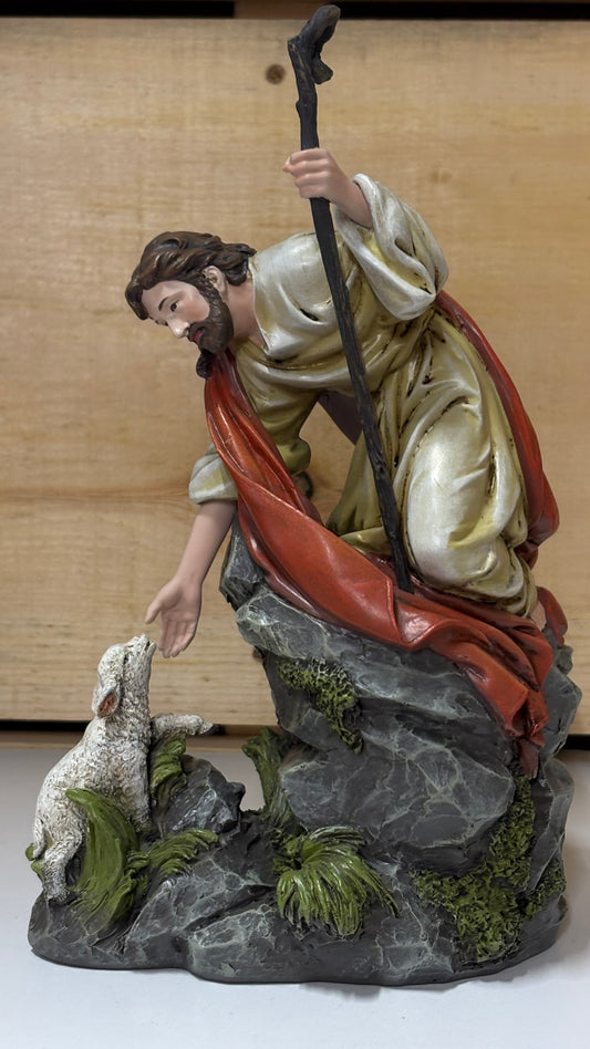 Jesus with The Lamb 10.5 inch Statue