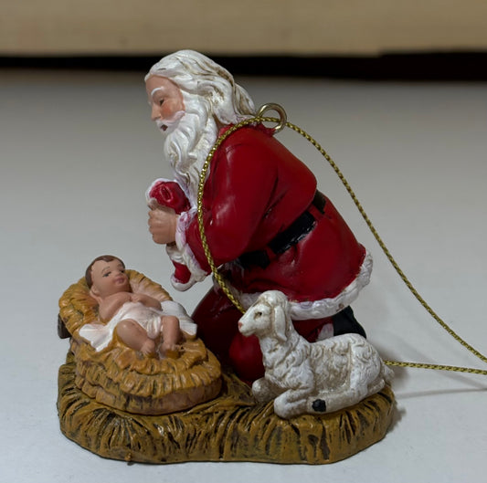 Kneeling Santa Ornament