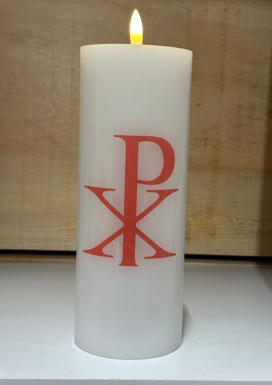 Chi Rho Battery LED Candle Gift