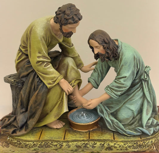Jesus Washing The Feet Statue