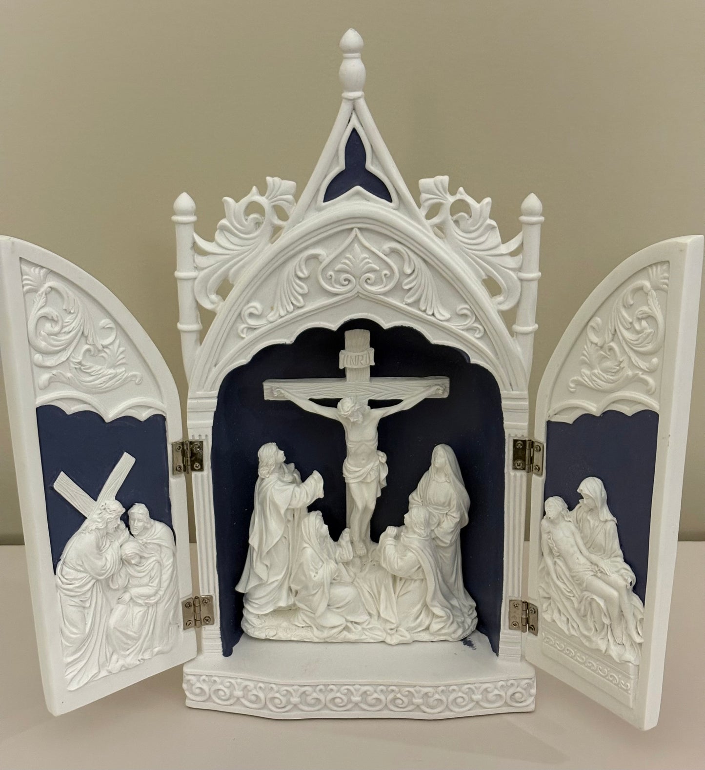 The Crucifix Triptych Statue