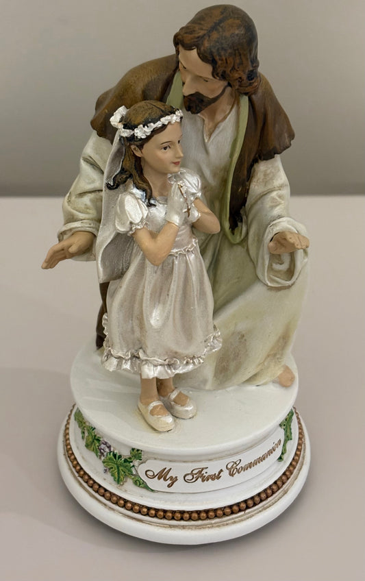 Jesus Standing With Girl Musical First Communion
