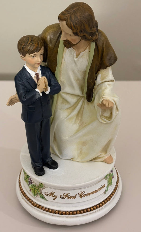 Jesus Standing With Boy Musical First Communion