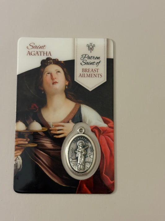 St.Agatha Prayer Card