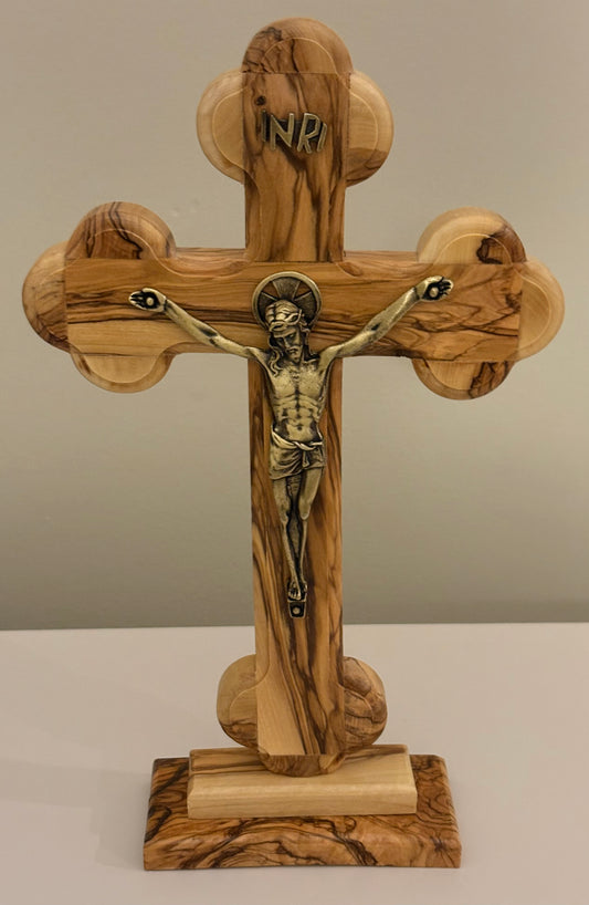 Standing Crucifix Olivewood