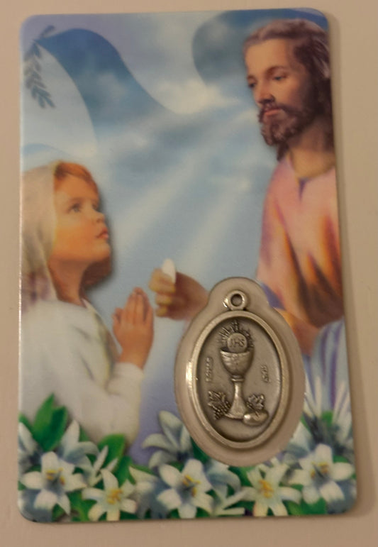 First Communion Girl Prayer Card