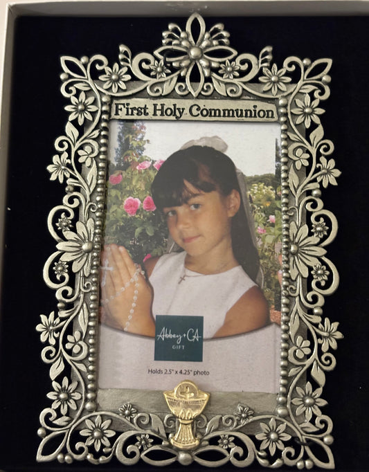 Pewter First Holy Communion Frame