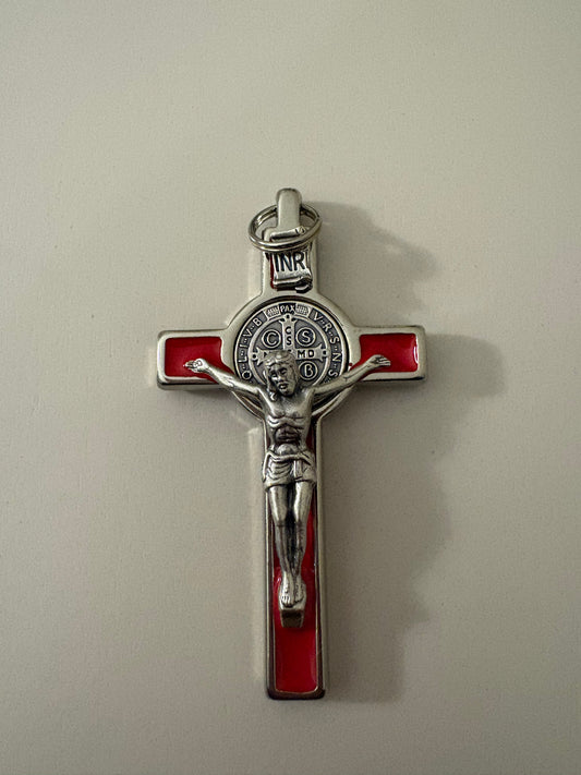 Red St Benedict 3 Inch Crucifix