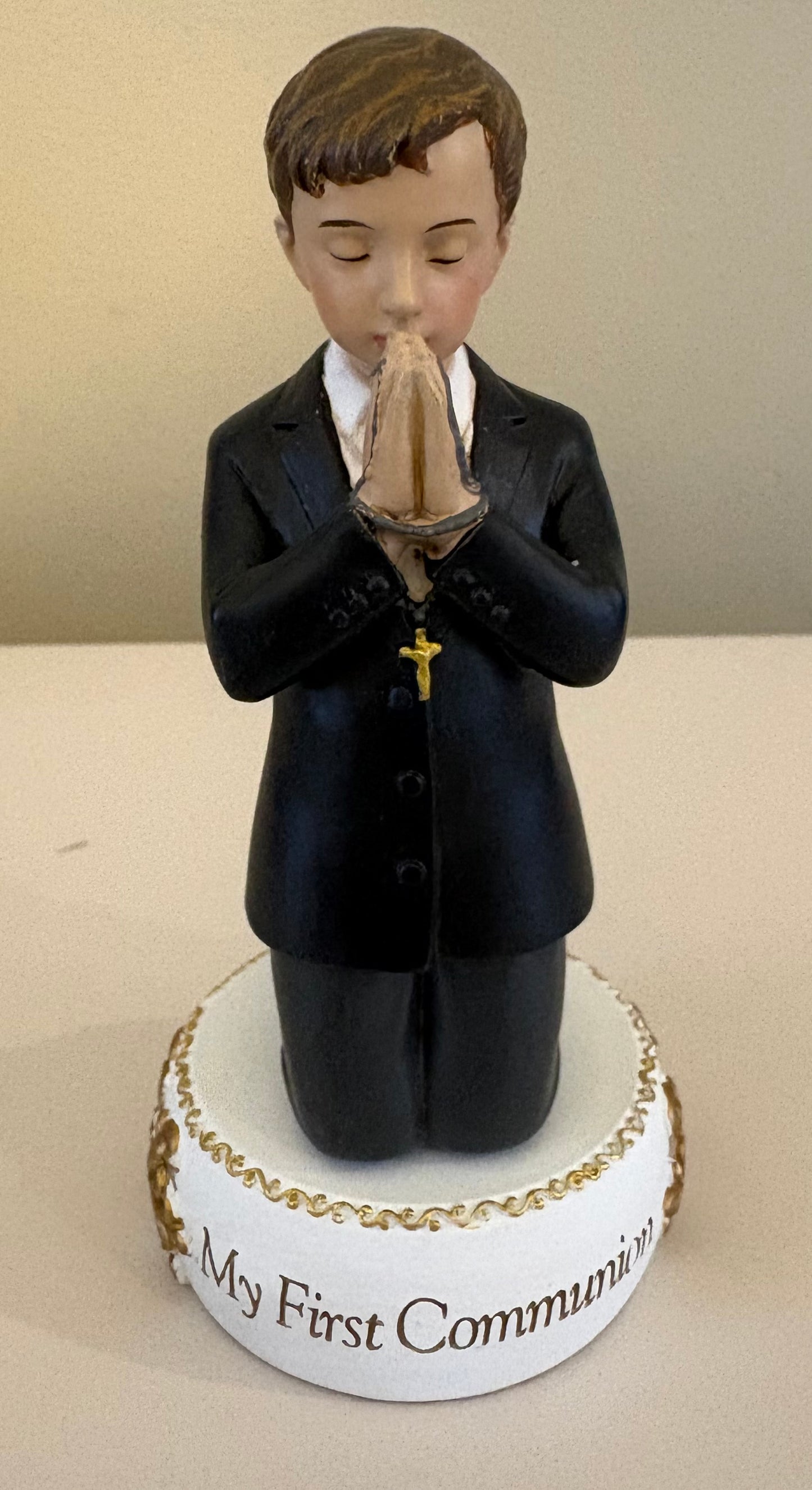 Praying Boy Figurine First Communion