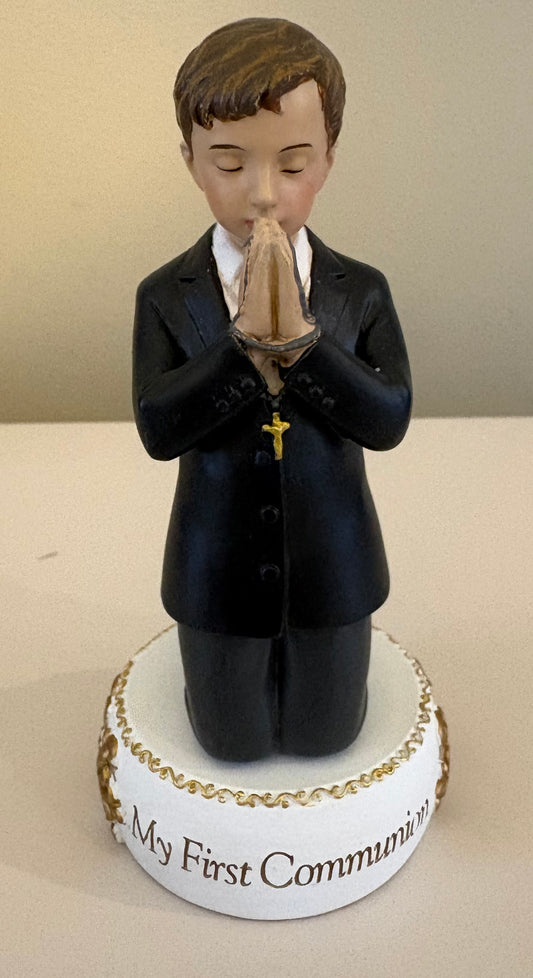 Praying Boy Figurine First Communion