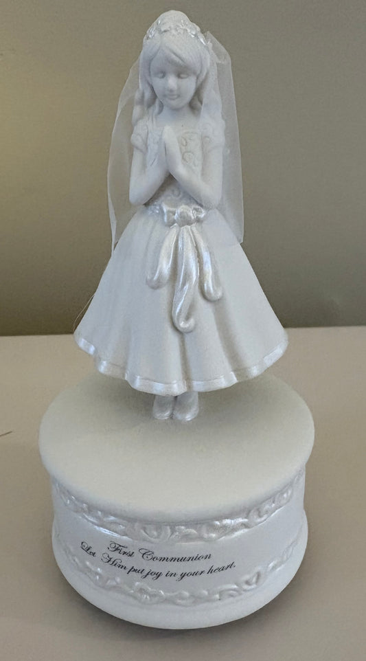 Musical Girl Figurine First Communion