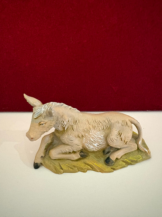 Seated Donkey - Animal 5" Resin Fontanini Nativity Figure