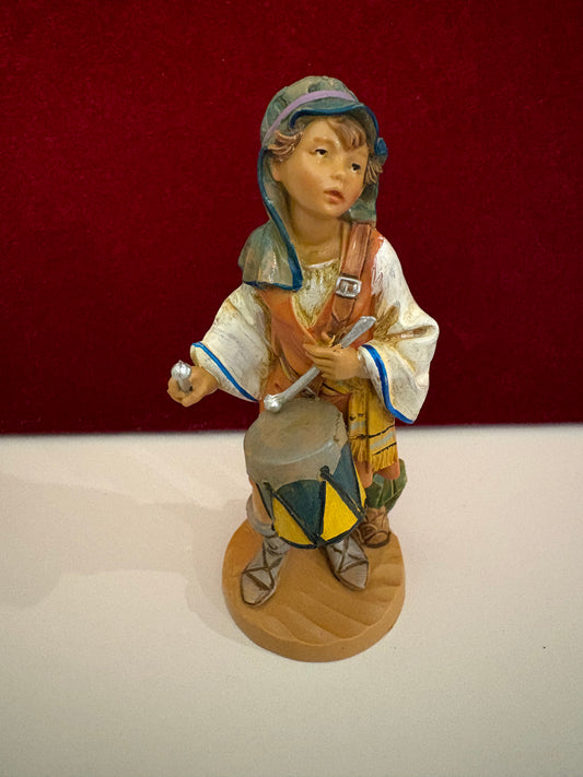 Jareth - Drummer Boy 5" Resin Fontanini Nativity Figure