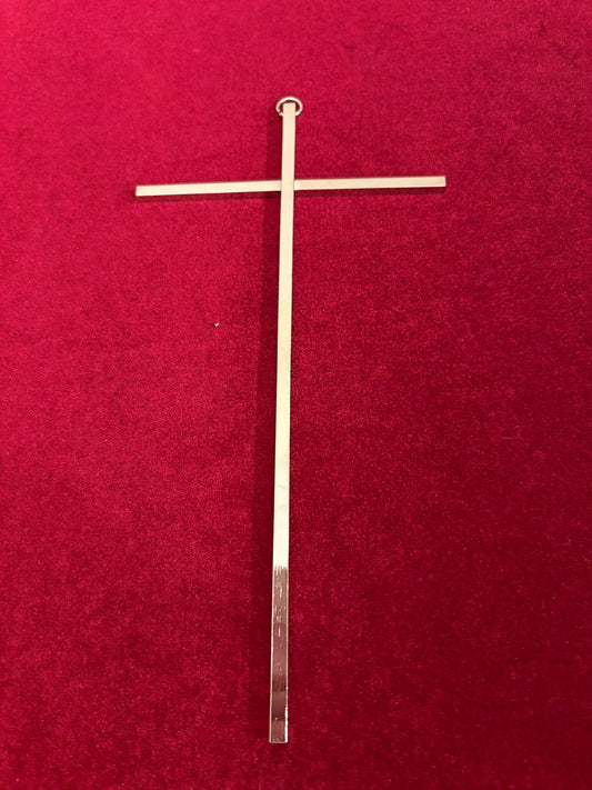 Plain 10" Silver Plate Cross