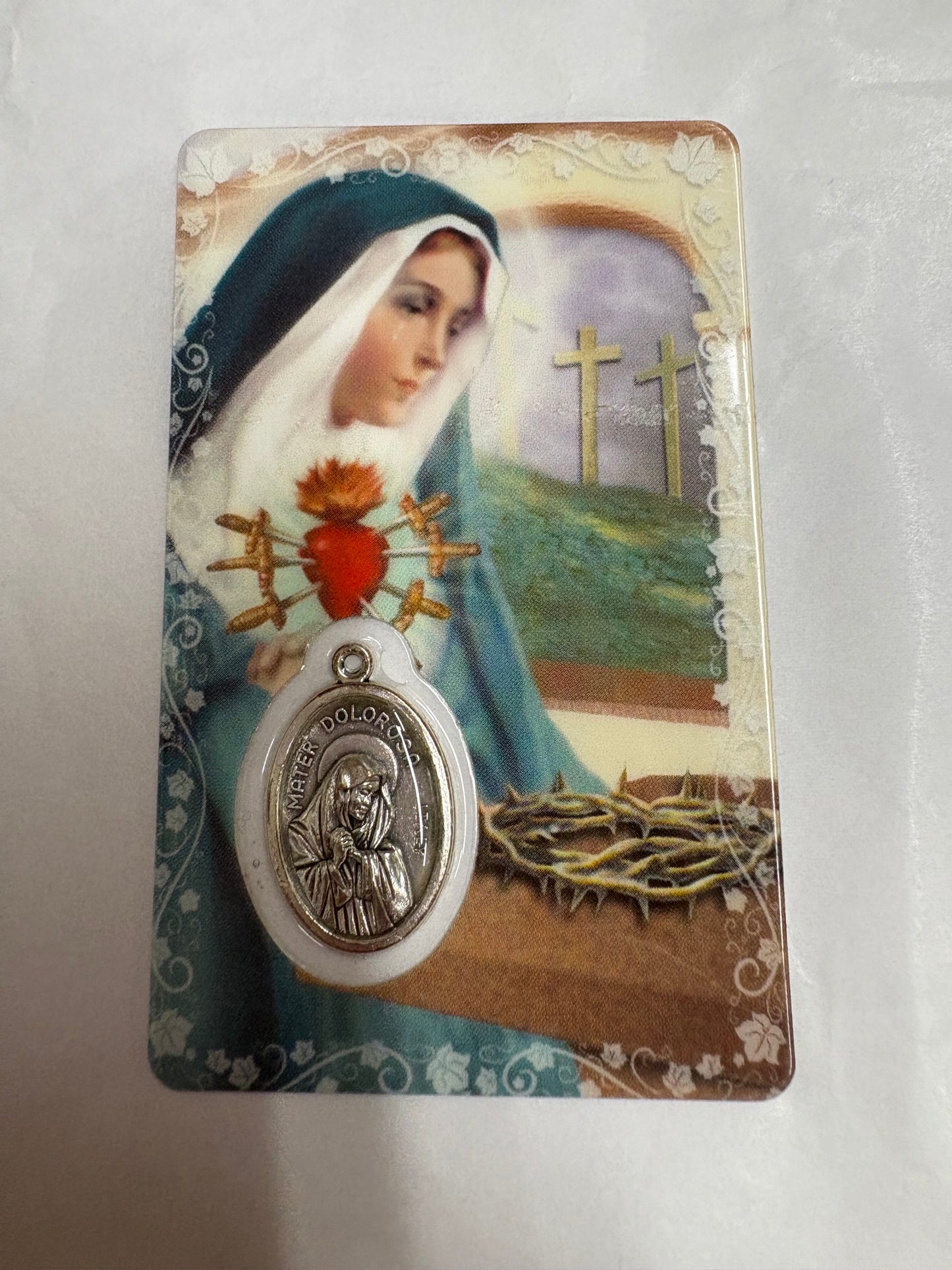 Sorrowful Mother Prayer Card
