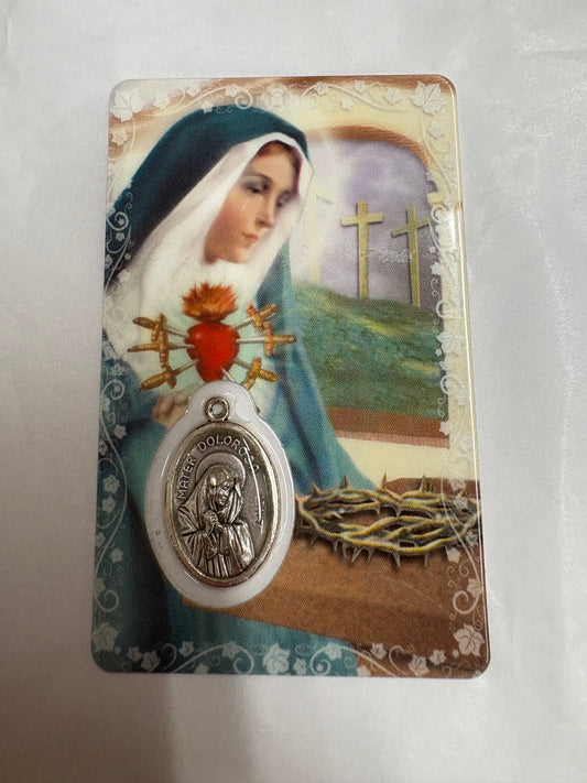 Sorrowful Mother Prayer Card