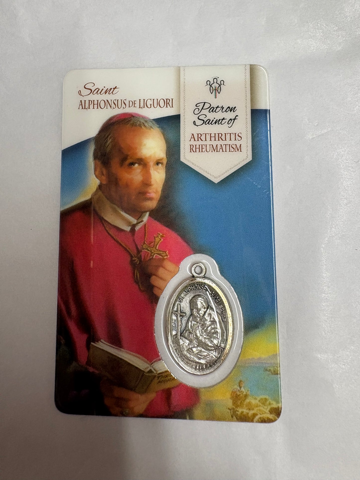 Healing - St. Alphonsus Liguori Prayer Card - Arthritis & Rheumatism