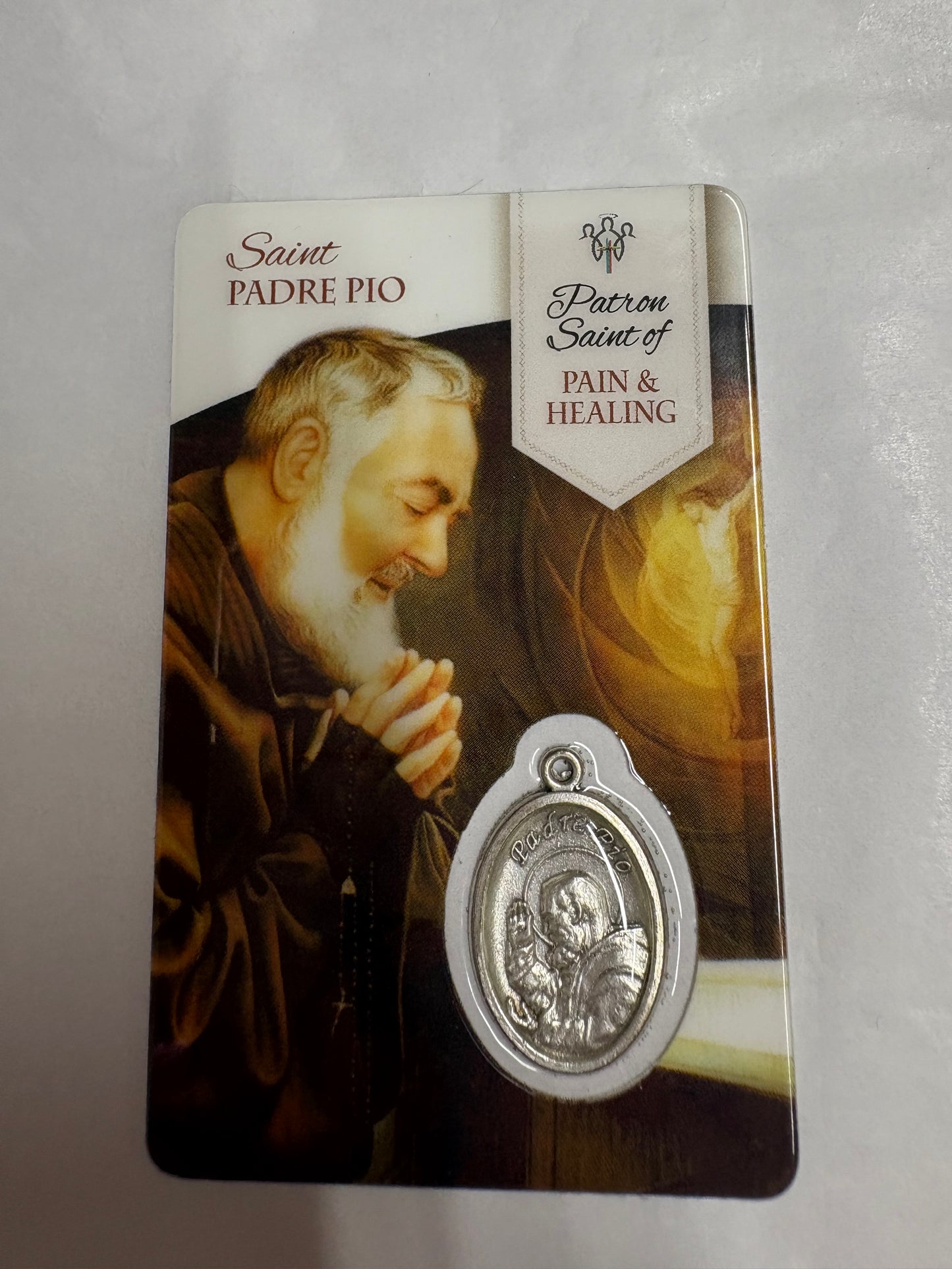 Healing - St. Padre Pio Prayer Card - Pain & Healing