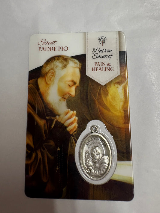 Healing - St. Padre Pio Prayer Card - Pain & Healing