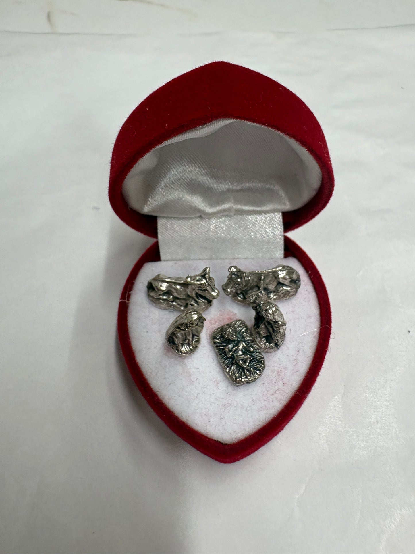Miniature Pewter Nativity