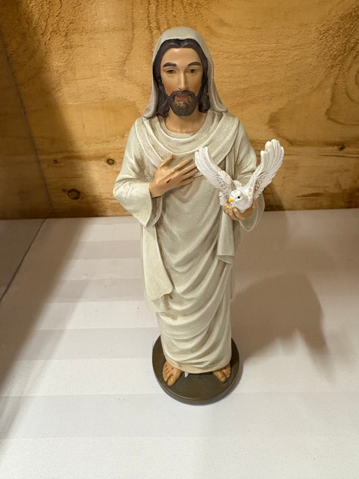 Jesus and Dove (Holy Spirit) 8" Statue