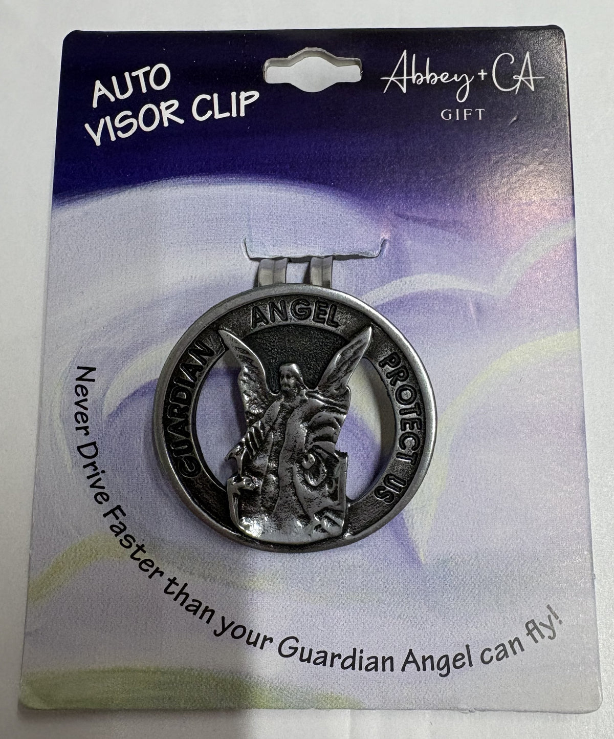 Guardian Angel Round Visor Clip 1 Gift