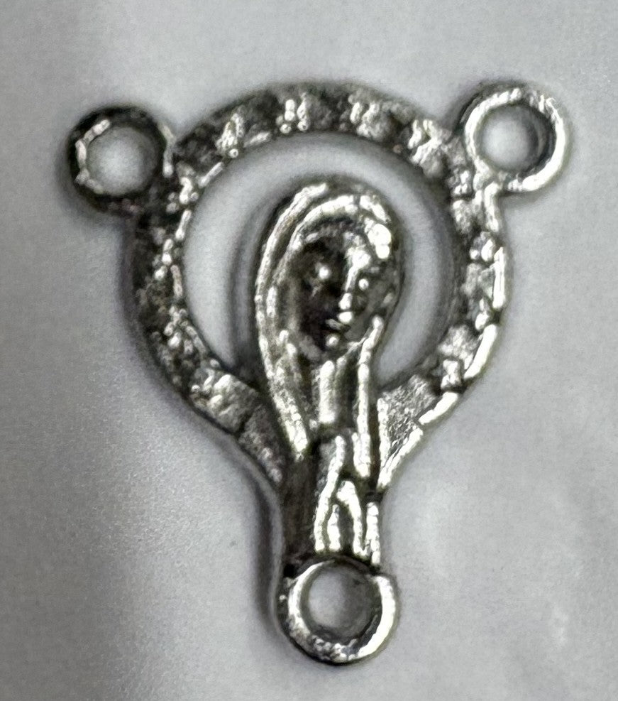 Mary Rosary Centerpiece Metal Gift