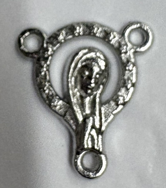 Mary Rosary Centerpiece Metal Gift